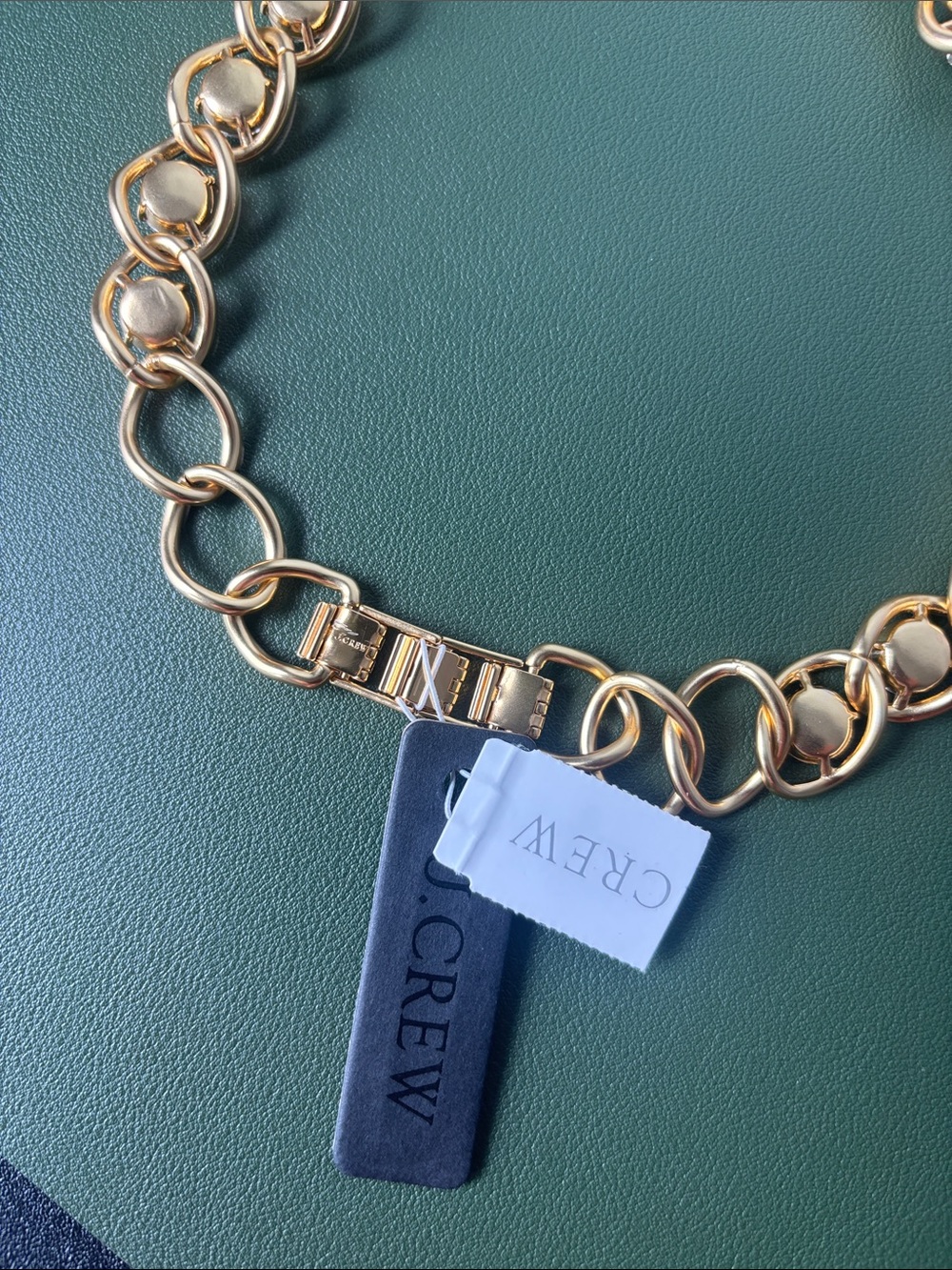 J. Crew Gold Link Necklace with Sparkle Crystals - Picture 6 of 7